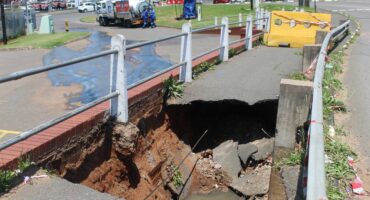 walkway collapse on Lighthouse Road, The Bluff