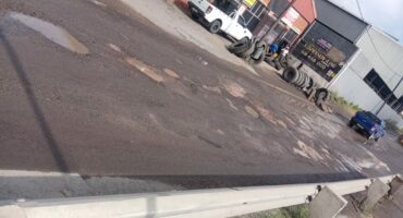 Potholes on 253 Jacobs Road make it difficult for motorists and residents to travel