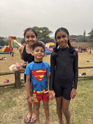 Learners having fun at school’s spring day fun day.