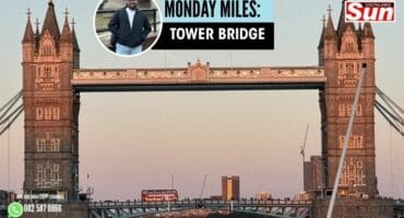 Southlands Sun journalist, Dillon Pillay, pictured next to the Tower Bridge.