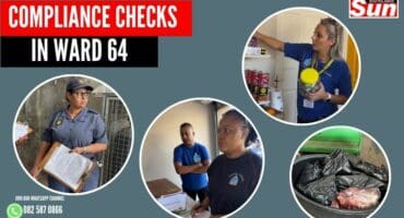 Captain Tramaine Wood, Jerome Kaloo, Nobukhosi Mkhombe and Yolande Botha show the various departments working together.