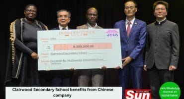 Clairwood Secondary School is the latest beneficiary of a R200 000 donation from a the Chinese company