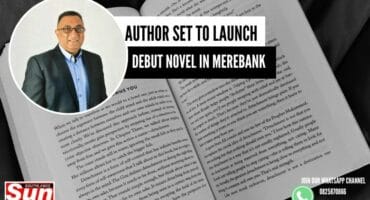 A pictured of Ashwin Ramraj displayed over a generic image of an open book with words.