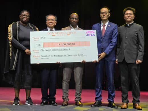 Clairwood Secondary School is the latest beneficiary of a R200 000 donation from a the Chinese company