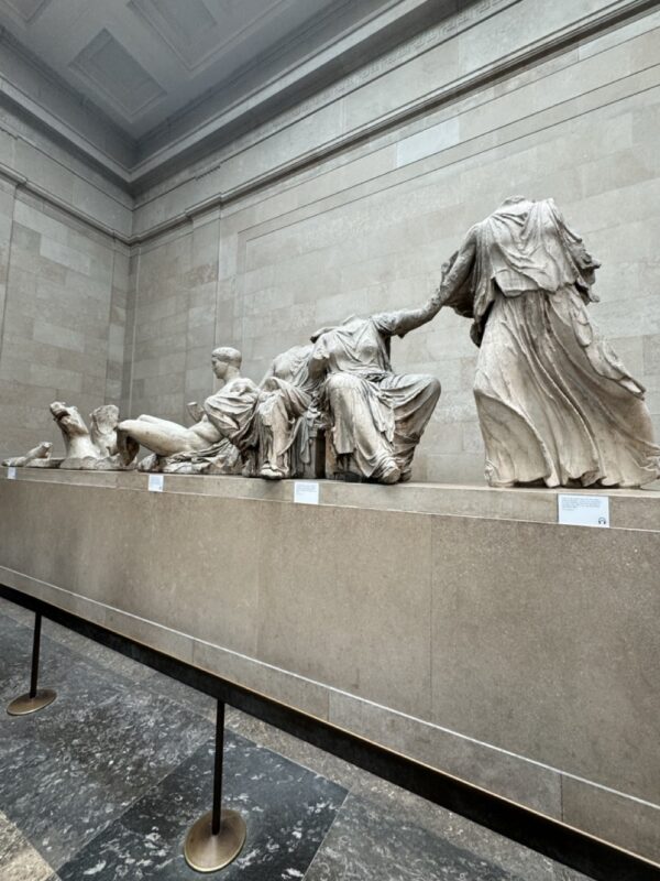 Sculptures from the original Parthenon were displayed in the museums.