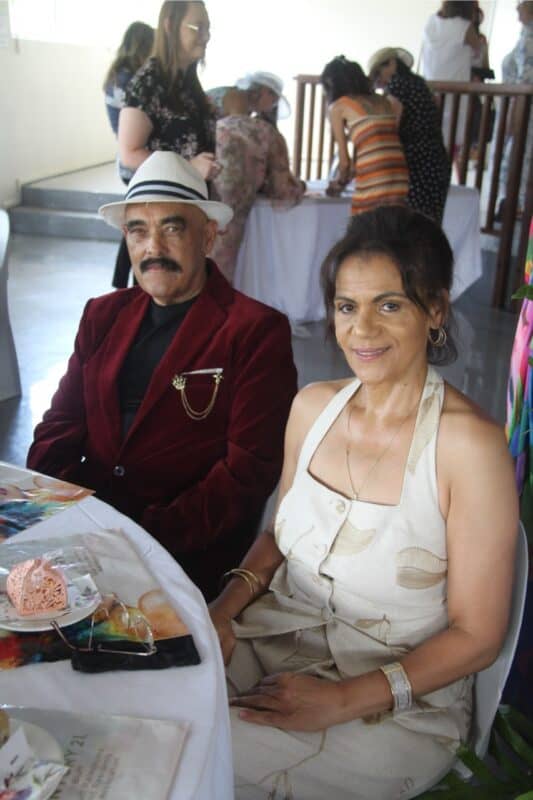 Clive Tifflin and Marlene Volson dressed up in their finest attire.