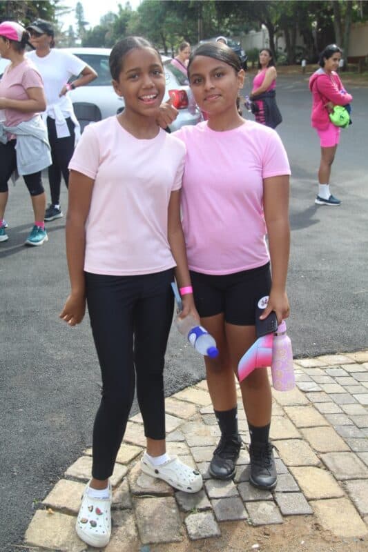 Zaibaa Mahomed and Kelsey Kell were some of the young runners who took on the fun run