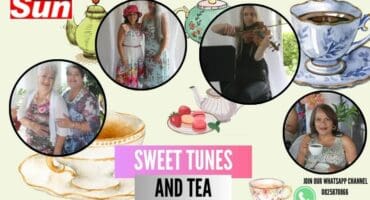 Judy Nagel, Karin Ferreira, Kathy Voster, Jean Coster, Nassi Hadjieva and Crystal Callaghan enjoying their time at the elegant tea.