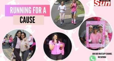 Aadilah Seedat, Jhetan Govender, Ashleigh Skippers, Tamieka Michaels, Talia Tarin, Christy Jackson, Giselle Dunn and Marace Kettle supporting the fun run.