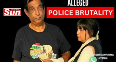 A man and woman with bandages on their hands and arms