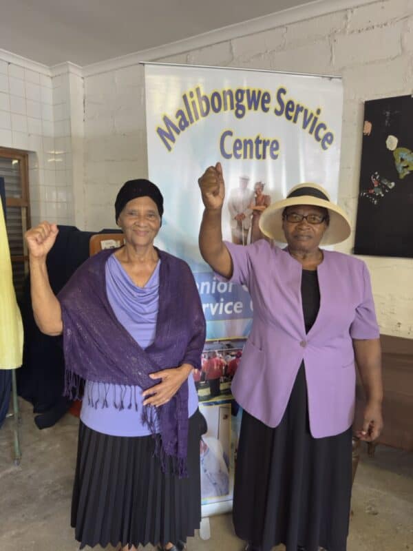 Evelyn Canham and Sylvia Mdali from Malibongwe.