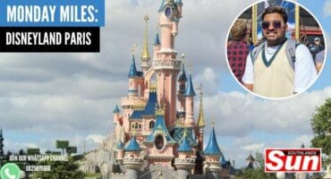 Sleeping Beauty’s castle at Disneyland Paris is the centre piece of the park. Inset: Southlands Sun journalist Dillon Pillay.