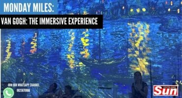 The projection room, displays one of Vincent Van Gogh’s works onto the walls.