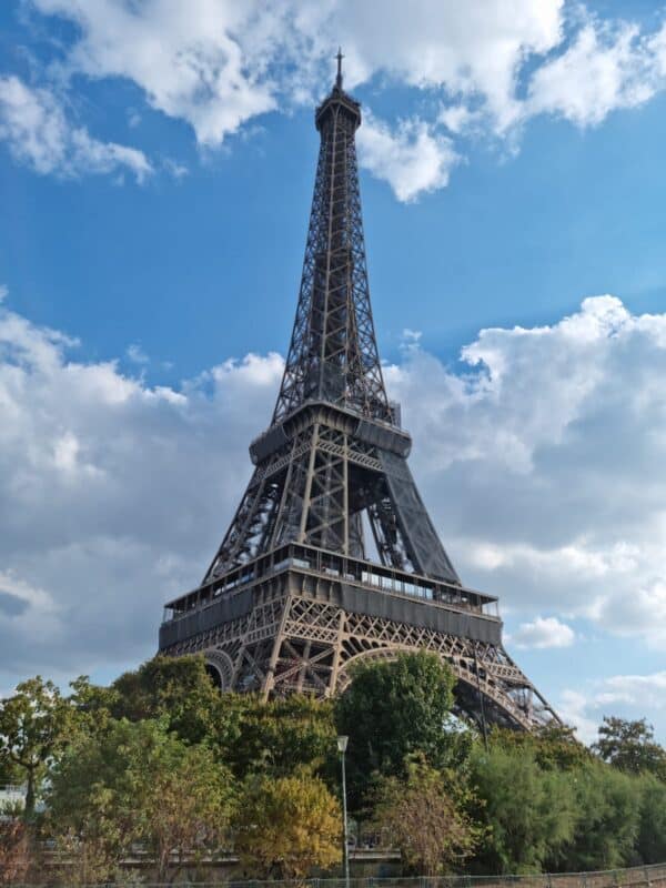 The Eiffel Tower stands at 330 metres tall.