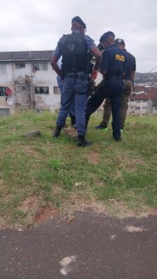 Police gather evidence at the scene in Wentworth after a shooting incident