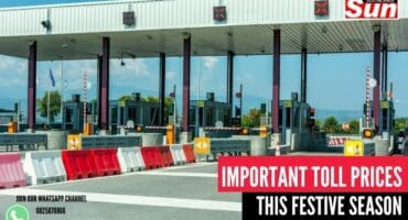 A photo of a toll gate.