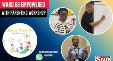 Elaine Pieterse, Siphelele Zwane and Darian Smith all engaging with the proud parenting skill manual.