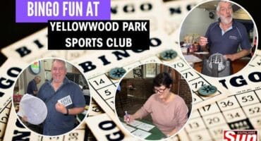 Edwin Delport, Erika Smith and Allan Baker having a blast at bingo night.