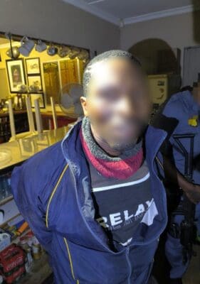 A suspected burglar was found hiding in the ceiling on The Bluff