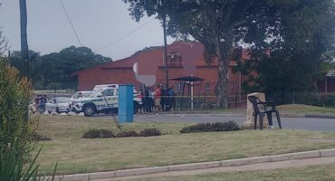 Police and paramedics at the scene in Wentworth