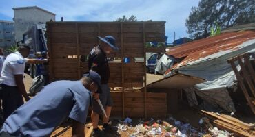 Metro police and Wentworth police demolished shacks believed to be used by drug addicts