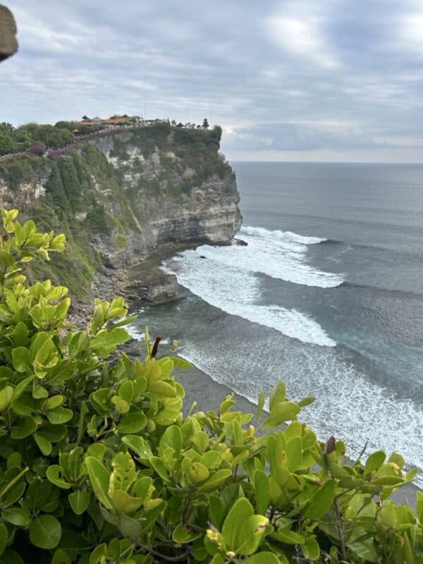 Uluwatu Temple perched on the 70m high cliff.
