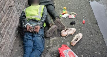 Three suspects were caught breaking into a property in Clairwood,