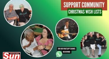 Gwen Gilbert, Hillary Wridgway, Dulcie Marnce, Sanet Meyer, Vincent Braithwaite, Suzie Stone, Brian Stone and Lily Parker spreading the fun at the Tafta John Dunn home.