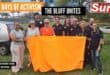 Various The Bluff organisations got together to wrap The Bluff in orange for 16 Days of Activism.