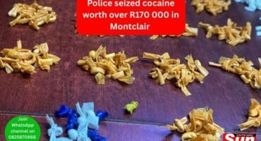 Police recovered cocaine worth over R170 000 in Montclair