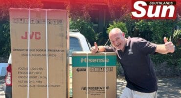 Crow director Clint Halkett-Siddall with some of the wish list items.