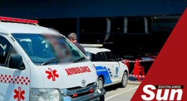 Paramedics responding to a scene of a car crashing into a popular store in Yellowwood Park.