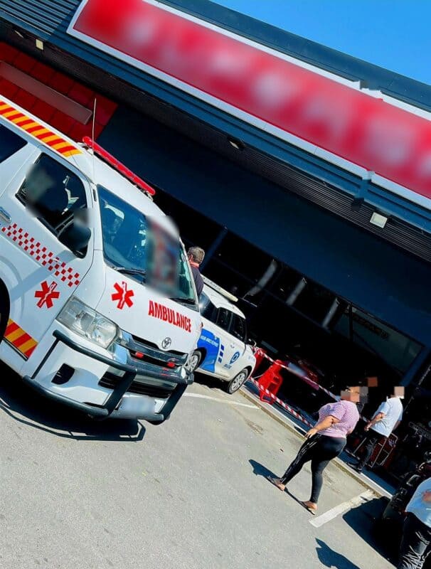 Paramedics responding to a scene of a car crashing into a popular store in Yellowwood Park.