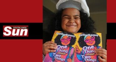 Imari Kenya James with her latest book “One Thing about Two Things” which shares details on her medical journey.