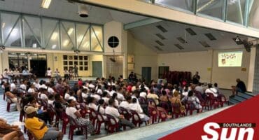 Learners and parents gathered at the launch of the EmpowerU programme.