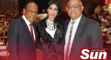 Philanthropist Vivian Reddy and his wife Sorisha Naidoo with chairperson of the Merewent Cheshire Home Raven Naidoo at the home’s 30 year anniversary.