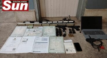 Some of the items recovered by the police