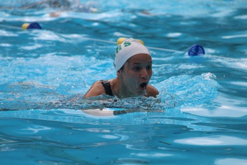 Northlands Girls High School's Skylar Topkin competes in the breaststroke. 