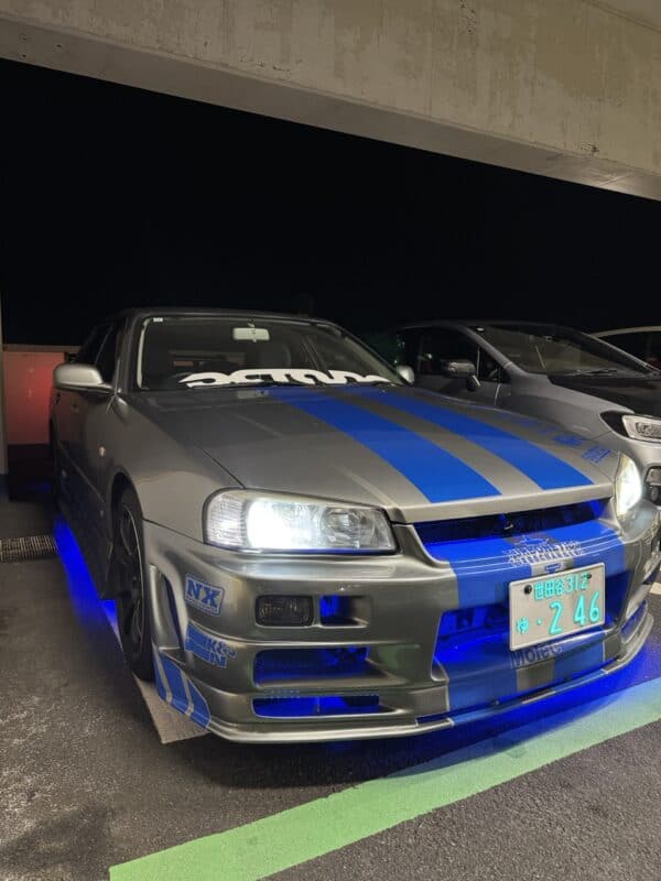 Neon light number plates are big in car culture. 