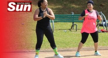 Natasha Mei and Gloria Lecordier also joined the children for some fitness fun.