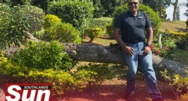 Trevor Joseph shows off his winning verge.