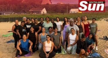 The women of Trinity Family Church gathered for a morning of faith and fitness.