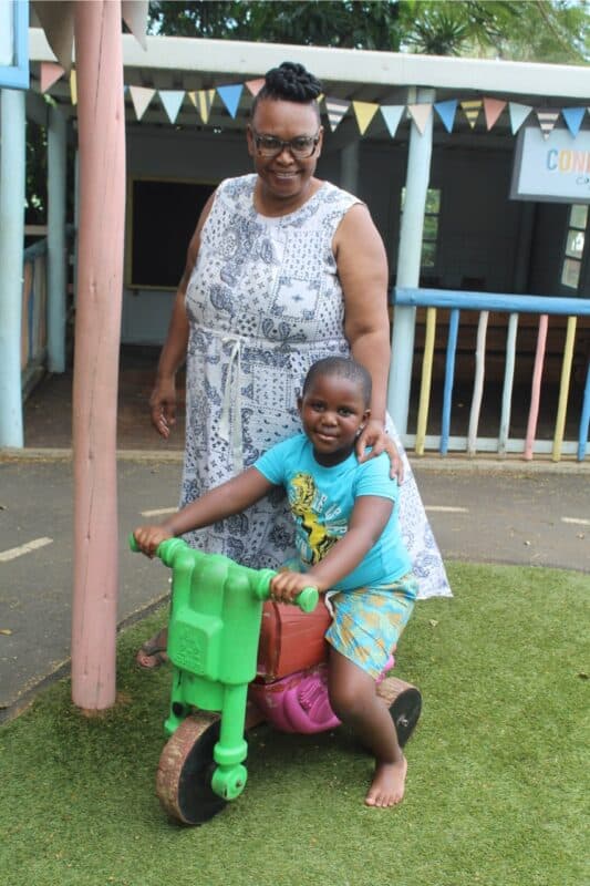 Jabu and Sihawu Mkhize enjoy some quality time together.