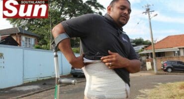 Mark Adams has blamed eThekwini Municipality for failing to maintain Atherstone Place in Woodlands after he accidently stepped into a water drain covered by overgrown grass