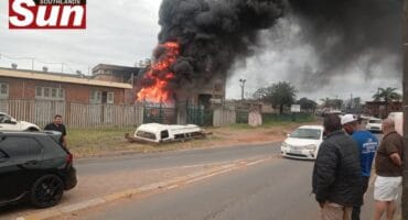 Power station in Austerville caught fire.