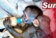 A monkey currently in Monkey Helpline’s care.