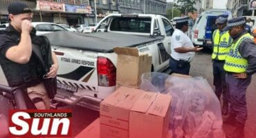 More than 13 000 boxes of illicit cigarettes were confiscated from five shops on The Bluff.