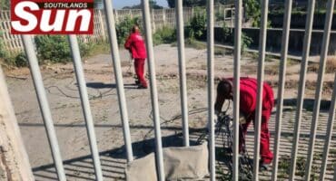 Teams clamp down on illegal electricity connections along Solomon Mahlangu Drive.