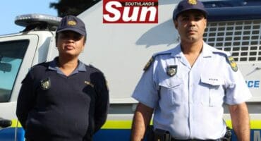Sergeant Mbalenhle Madiya and Sergeant Travis Bouverie from Montlair police station. Photo: Andile Sithole
