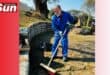 Colin Cowlen and other volunteers dedicated their 67 minutes by giving back to the community